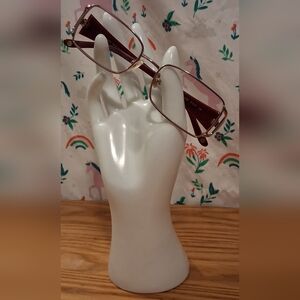 EUC Versace MOD 1142B Burgundy Marble & Silver Tone Reading Eye Glasses Frames